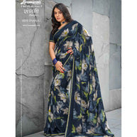 Laxmipati Sangini 8376 Georgette with Satin Patta Multicolor Saree