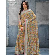 Laxmipati Sangini 8379 Georgette with Satin Patta Multicolor Saree