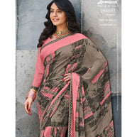 Laxmipati Sangini 8380 Georgette with Satin Patta Multicolor Saree