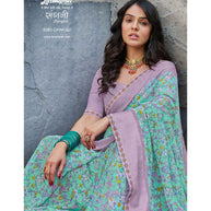 Laxmipati Sangini 8383 Georgette with Satin Patta Multicolor Saree