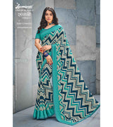 Laxmipati Sangini 8384 Georgette with Satin Patta Multicolor Saree