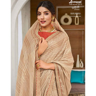 Laxmipati  Chhabili 8408 Sparkle Chiffon Chikoo Saree