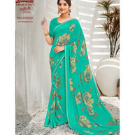 Laxmipati Chhabili 8414 Georgette with Satin Patta Light Rama Saree