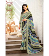 Laxmipati Chhabili 8415 Georgette with Satin Patta Multicolor Saree