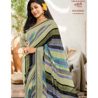 Laxmipati Chhabili 8415 Georgette with Satin Patta Multicolor Saree