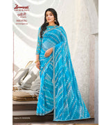 Laxmipati Chhabili 8420 Chiffon Butti Sky Blue Saree