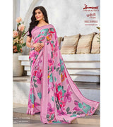 Laxmipati Chhabili 8422 Georgette with Satin Patta Multicolor Saree