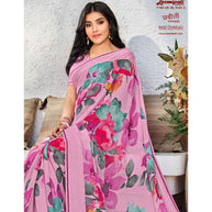 Laxmipati Chhabili 8422 Georgette with Satin Patta Multicolor Saree