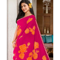 Laxmipati Chhabili 8425 Chiffon Rani Saree