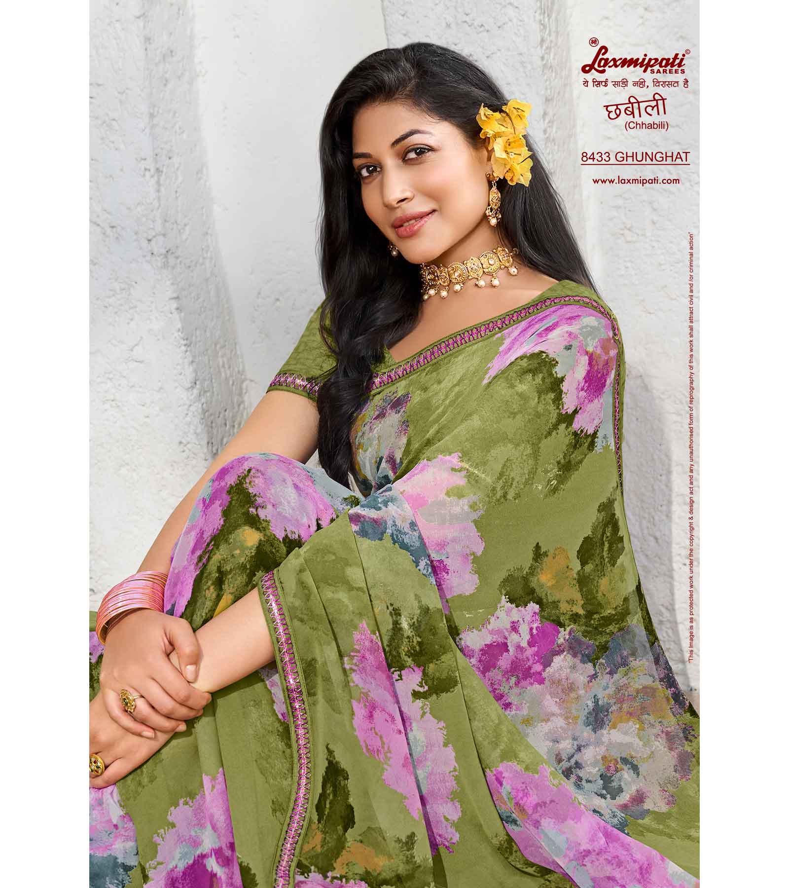 Laxmipati Chhabili 8433 Georgette Multicolor Saree