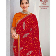 Laxmipati Chhabili 8435 Chiffon Maroon Saree