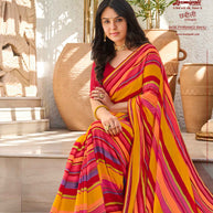 Laxmipati Chhabili 8436 Georgette Multicolor Saree