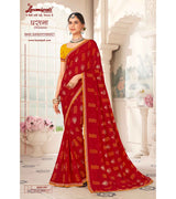 Laxmipati Gharaana 8440 Chiffon Maroon Saree