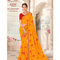 Laxmipati Gharaana 8441 Chiffon Gold Saree