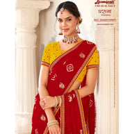 Laxmipati Gharaana 8447 Chiffon Maroon Saree