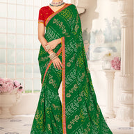 Laxmipati Gharaana 8448 Chiffon Green Saree
