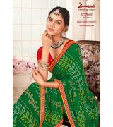 Laxmipati Gharaana 8448 Chiffon Green Saree