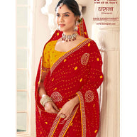 Laxmipati Gharaana 8449 Chiffon Maroon Saree