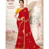 Laxmipati Gharaana 8449 Chiffon Maroon Saree