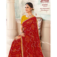 Laxmipati Gharaana 8451 Chiffon Maroon Saree
