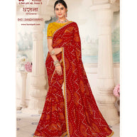Laxmipati Gharaana 8451 Chiffon Maroon Saree