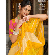 Laxmipati Bansuri 8466 Chiffon Brasso Mustard Saree