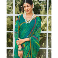 Laxmipati Bansuri 8468 Chiffon Multicolor Saree