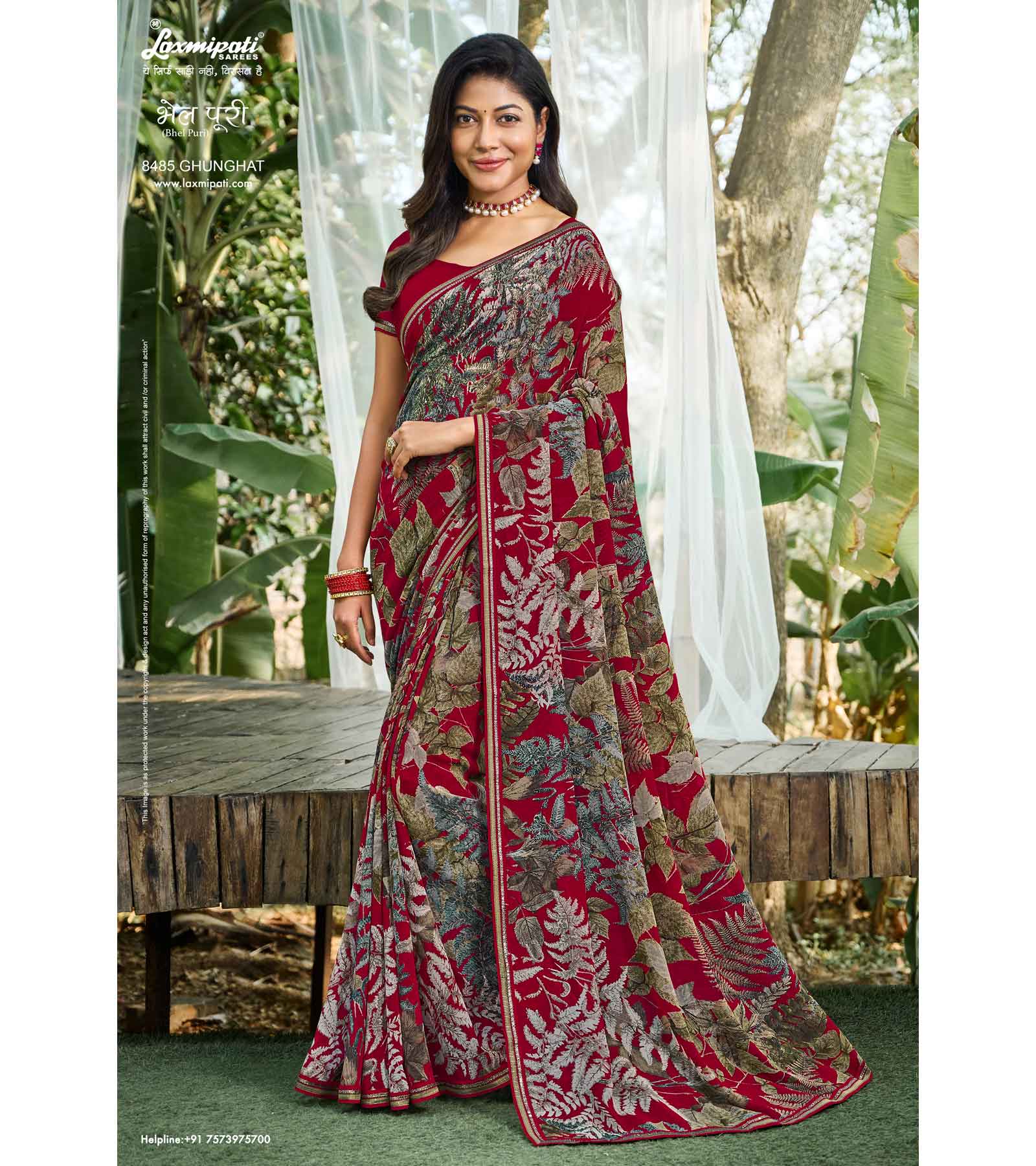 Laxmipati Bhel Puri 8485 Georgette Multicolor Saree