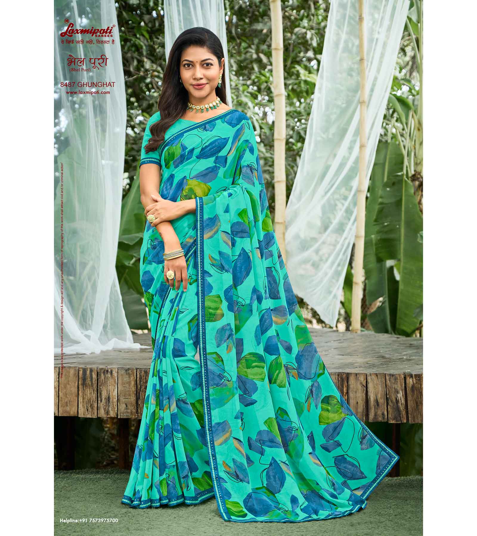 Laxmipati Bhel Puri 8487 Georgette Multicolor Saree