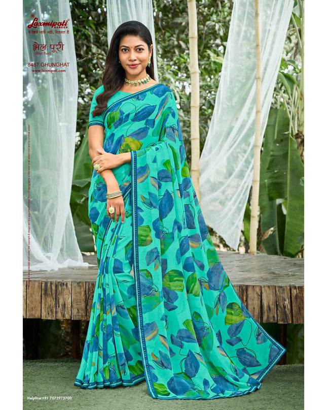 Laxmipati Bhel Puri 8487 Georgette Multicolor Saree