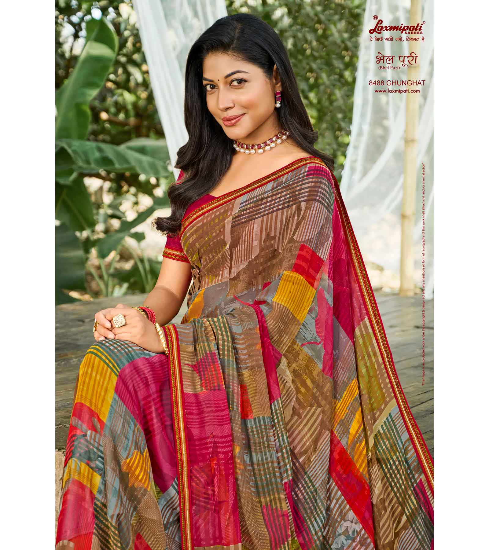 Laxmipati Bhel Puri 8488 Georgette Multicolor Saree