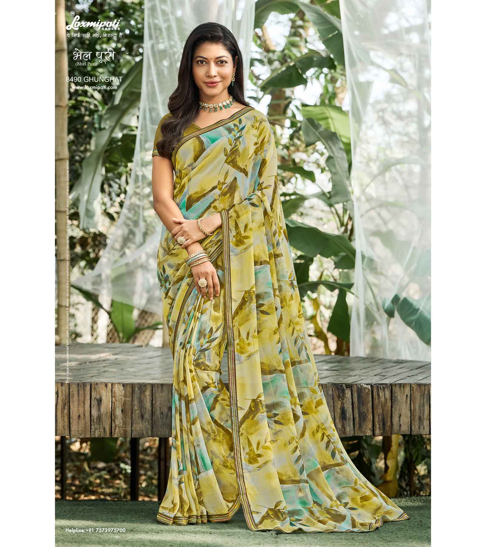 Laxmipati Bhel Puri 8490 Georgette Multicolor Saree