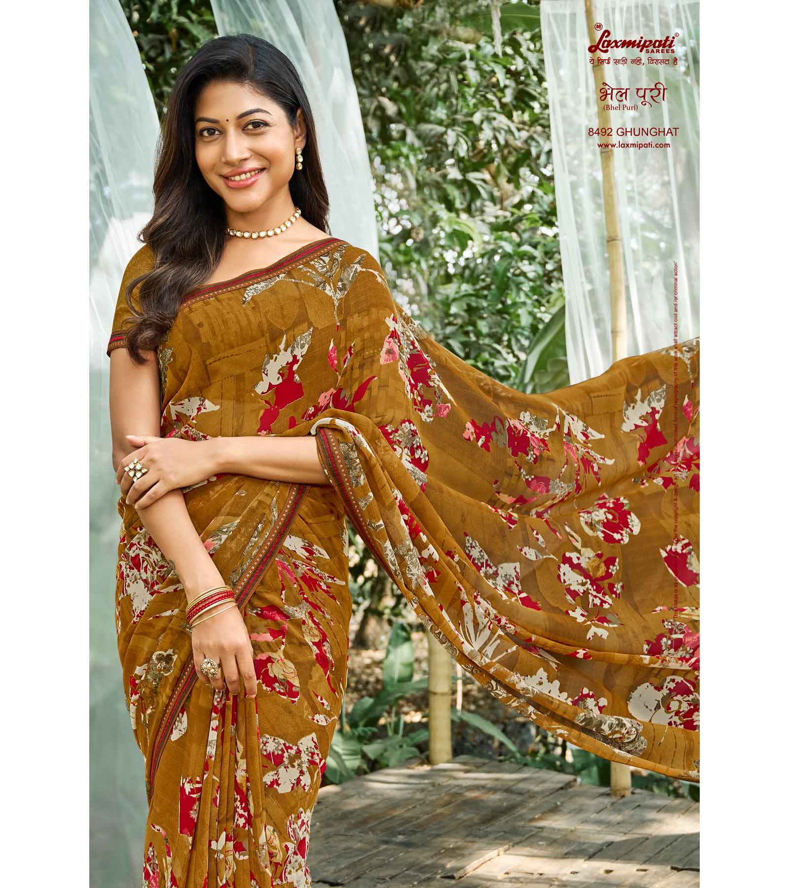 Laxmipati Bhel Puri 8492 Georgette Multicolor Saree