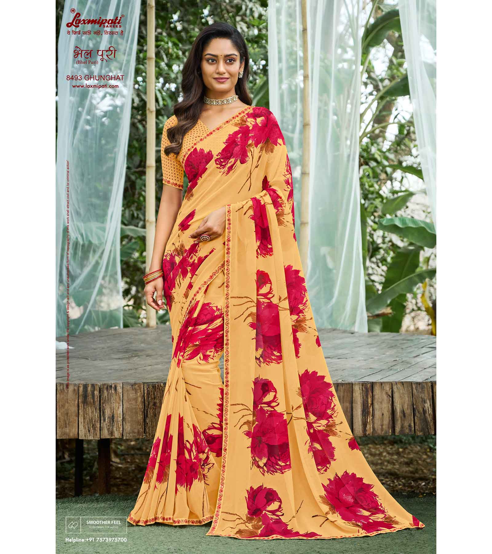 Laxmipati Bhel Puri 8493 Georgette Multicolor Saree