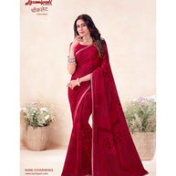 Laxmipati Chocolate 8496 C/C Georgette Maroon Saree