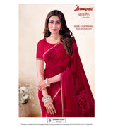 Laxmipati Chocolate 8496 C/C Georgette Maroon Saree