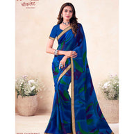 Laxmipati Chocolate 8500 C/C Georgette Royal Blue Saree
