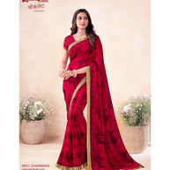 Laxmipati Chocolate 8501 C/C Georgette Red Saree