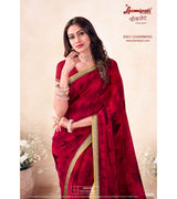 Laxmipati Chocolate 8501 C/C Georgette Red Saree