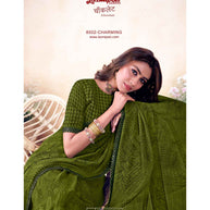 Laxmipati Chocolate 8502 C/C Georgette Olive Green Saree