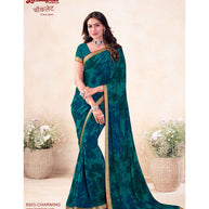 Laxmipati Chocolate 8503 C/C Georgette Rama Blue Saree