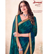 Laxmipati Chocolate 8503 C/C Georgette Rama Blue Saree