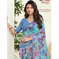 Laxmipati Simarn 8504 Georgette Purple Saree