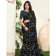 Laxmipati Simarn 8505 Georgette Black Saree