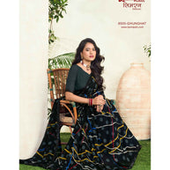Laxmipati Simarn 8505 Georgette Black Saree