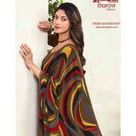Laxmipati Simarn 8508 Georgette Brown Saree