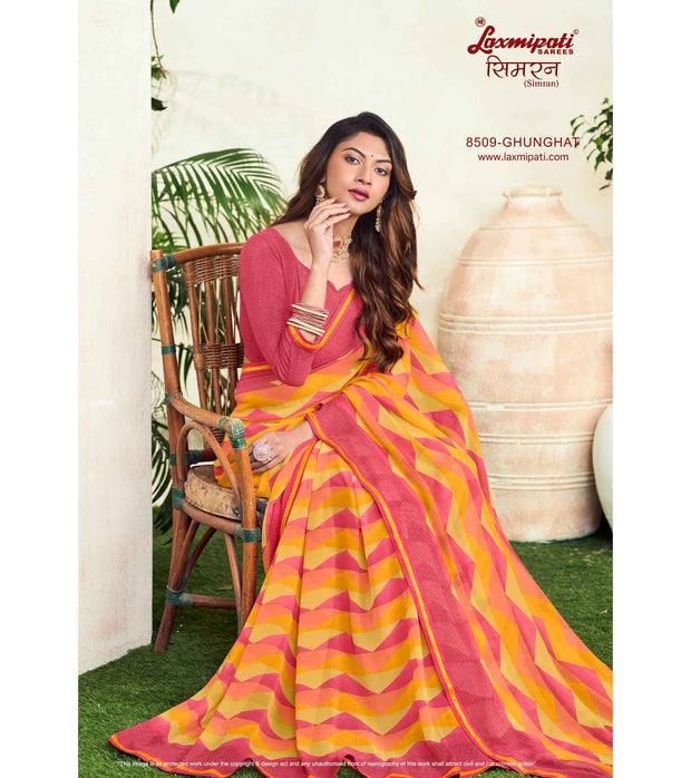 Laxmipati Simarn 8509 Georgette Multicolor Saree