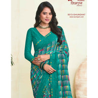 Laxmipati Simarn 8513 Georgette Teal Blue Saree