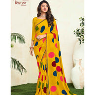 Laxmipati Simarn 8514 Georgette Yellow Saree