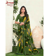 Laxmipati Simarn 8515 Georgette Green Saree